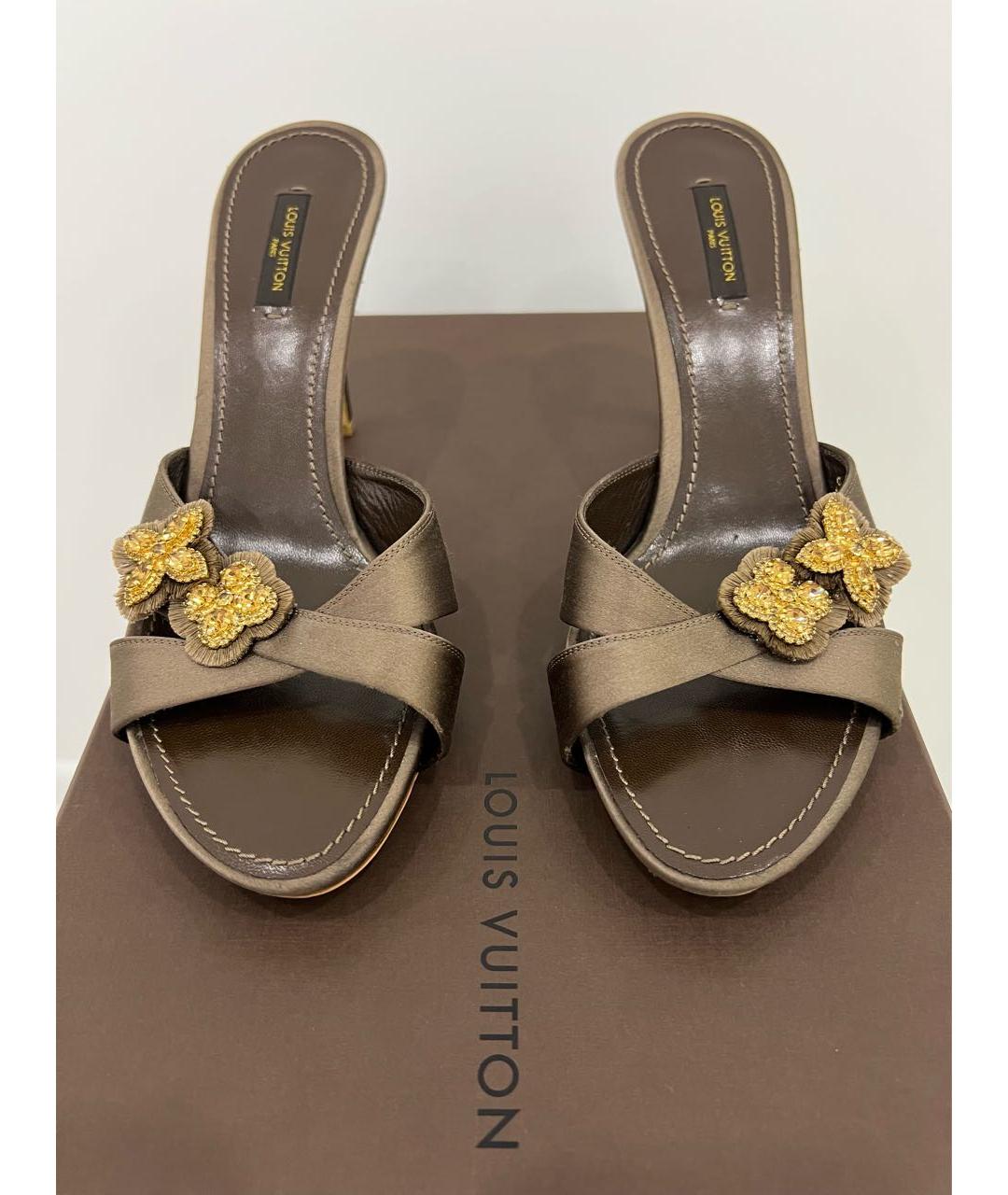 LOUIS VUITTON Коричневые мюли, фото 3