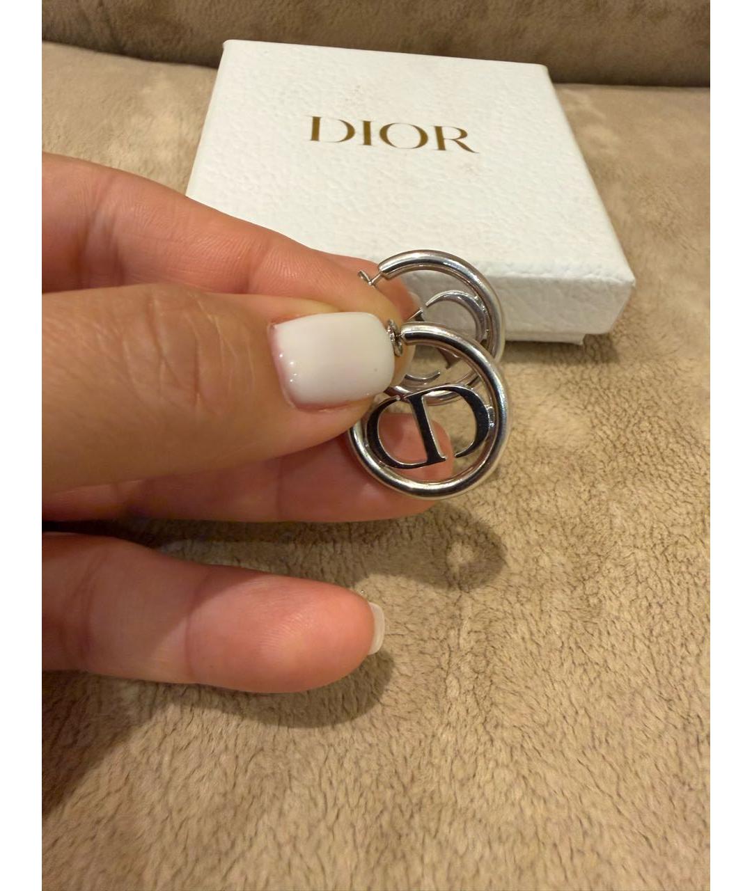 CHRISTIAN DIOR Серебряные металлические серьги, фото 4