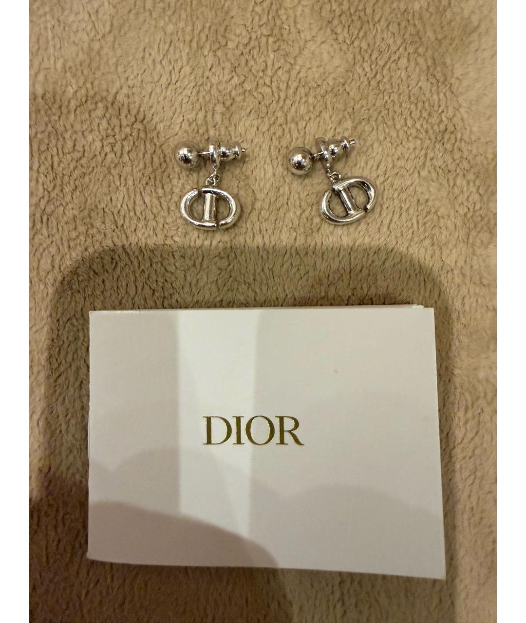CHRISTIAN DIOR Серебряные металлические серьги, фото 2