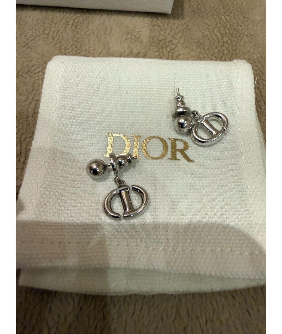 CHRISTIAN DIOR Серебряные металлические серьги, фото 4