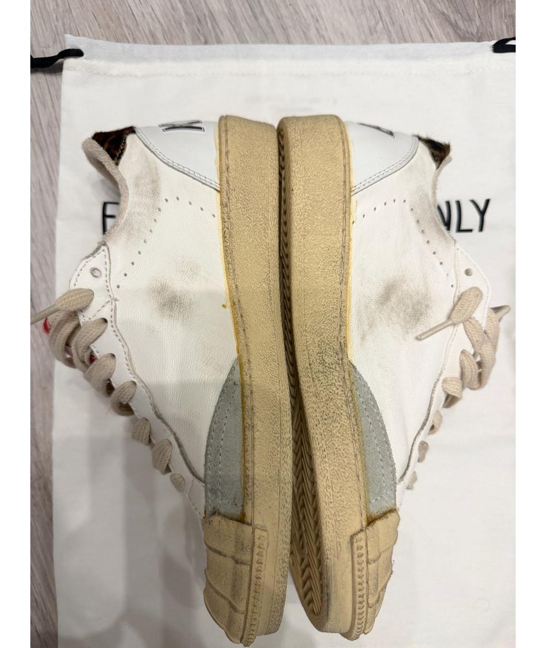 GOLDEN GOOSE Белые кожаные кеды, фото 3