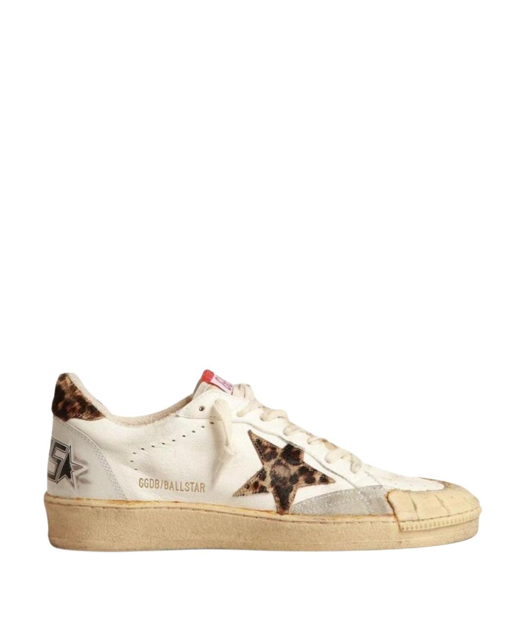GOLDEN GOOSE Белые кожаные кеды, фото 1