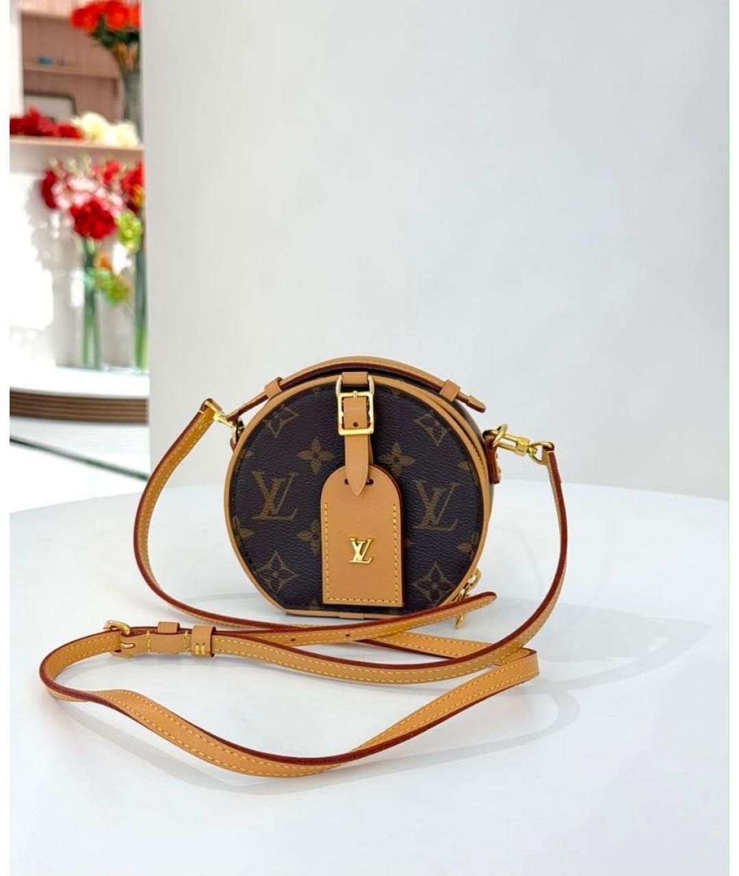 LOUIS VUITTON Коричневая канва сумка через плечо, фото 9