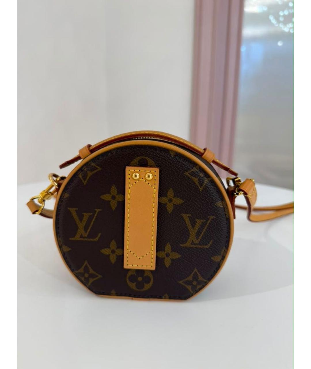 LOUIS VUITTON Коричневая канва сумка через плечо, фото 4