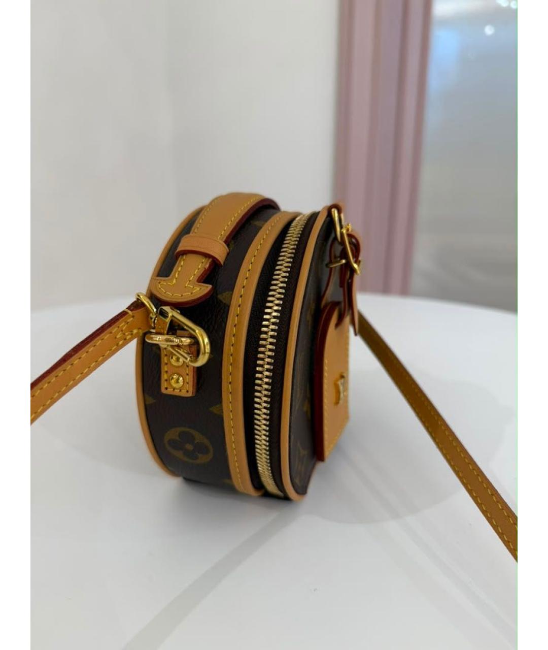 LOUIS VUITTON Коричневая канва сумка через плечо, фото 3