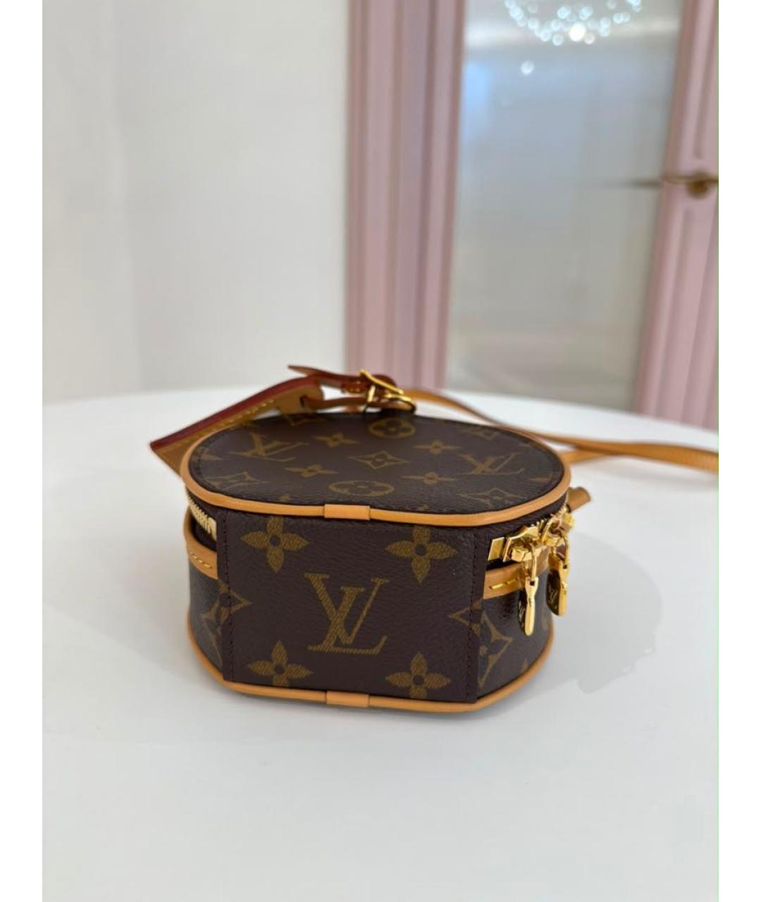 LOUIS VUITTON Коричневая канва сумка через плечо, фото 5