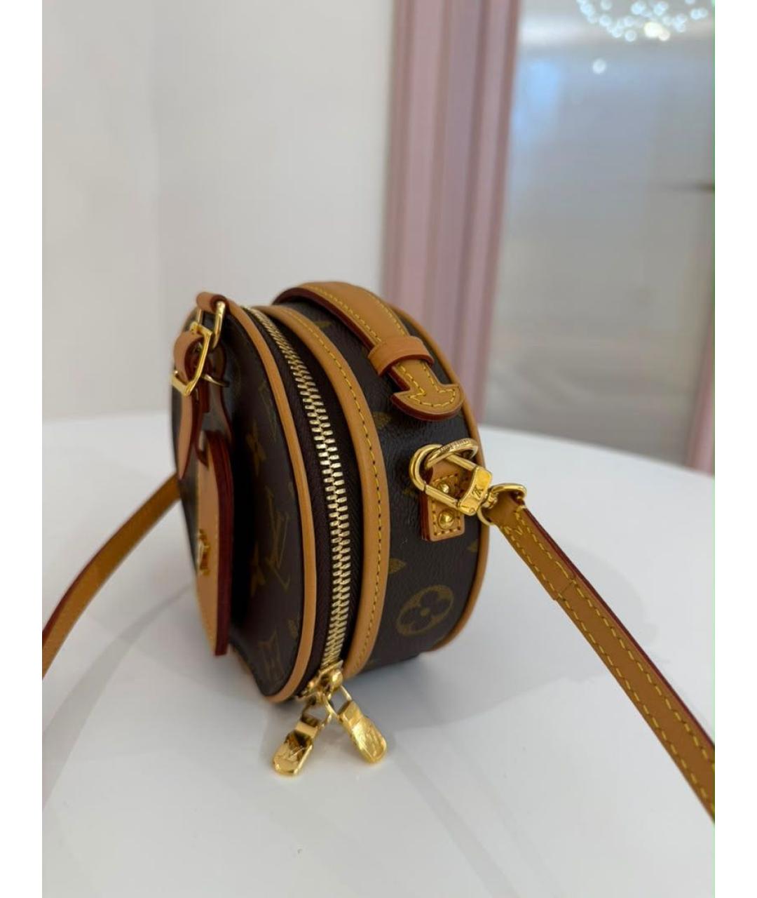 LOUIS VUITTON Коричневая канва сумка через плечо, фото 2