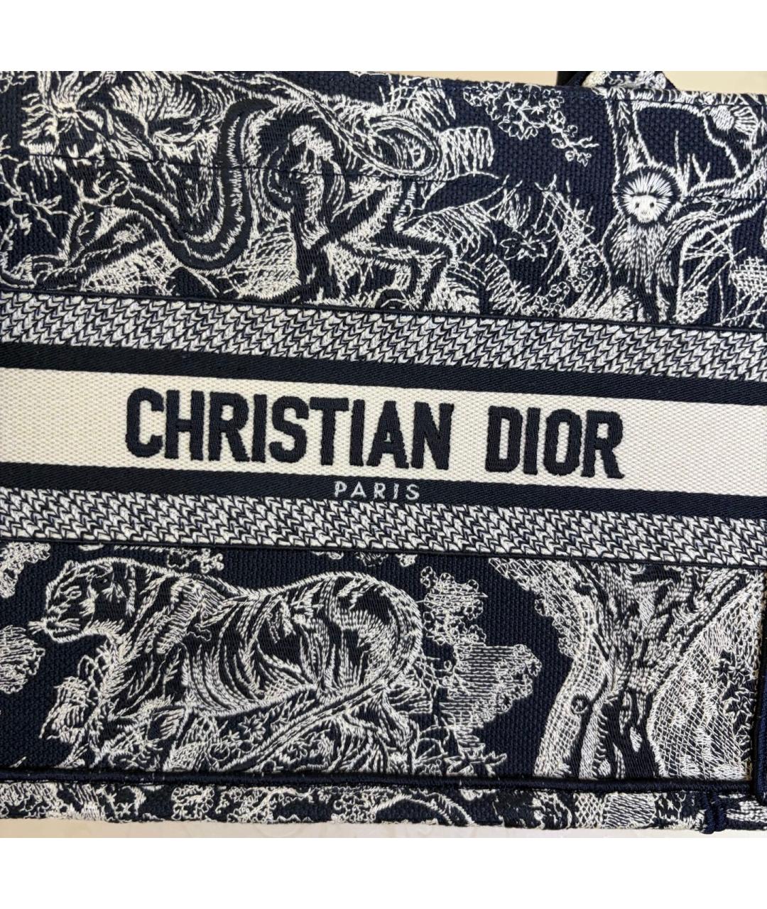 CHRISTIAN DIOR Черная деним сумка тоут, фото 7