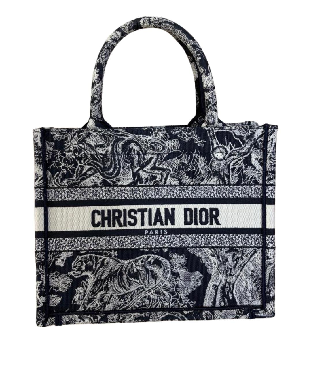 CHRISTIAN DIOR Черная деним сумка тоут, фото 1