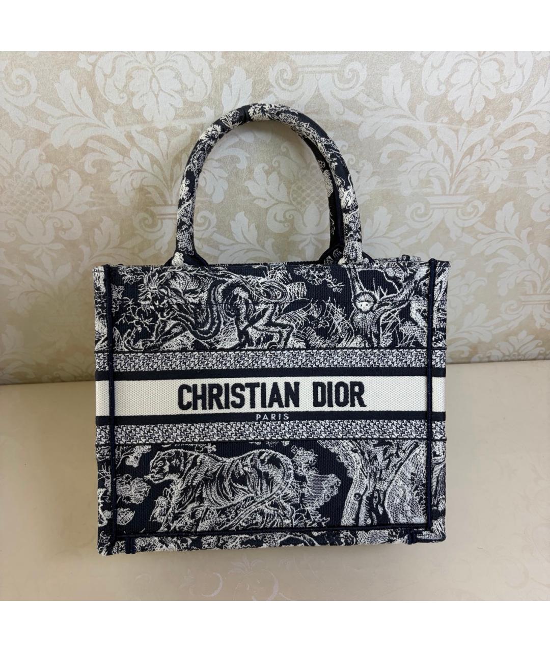 CHRISTIAN DIOR Черная деним сумка тоут, фото 10