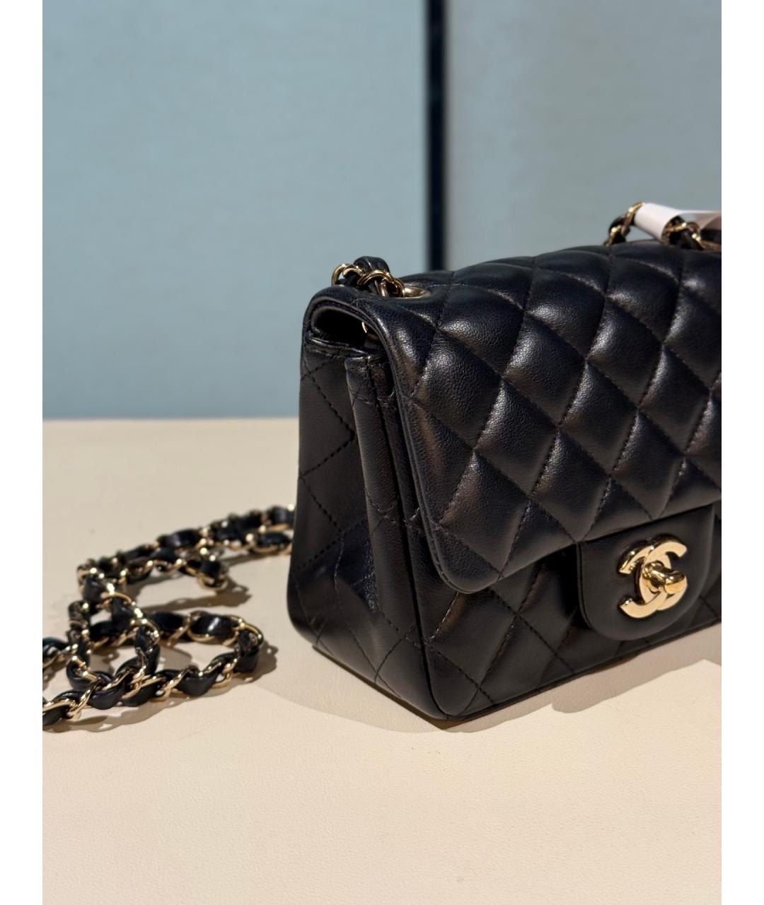 CHANEL Черная кожаная сумка через плечо, фото 3