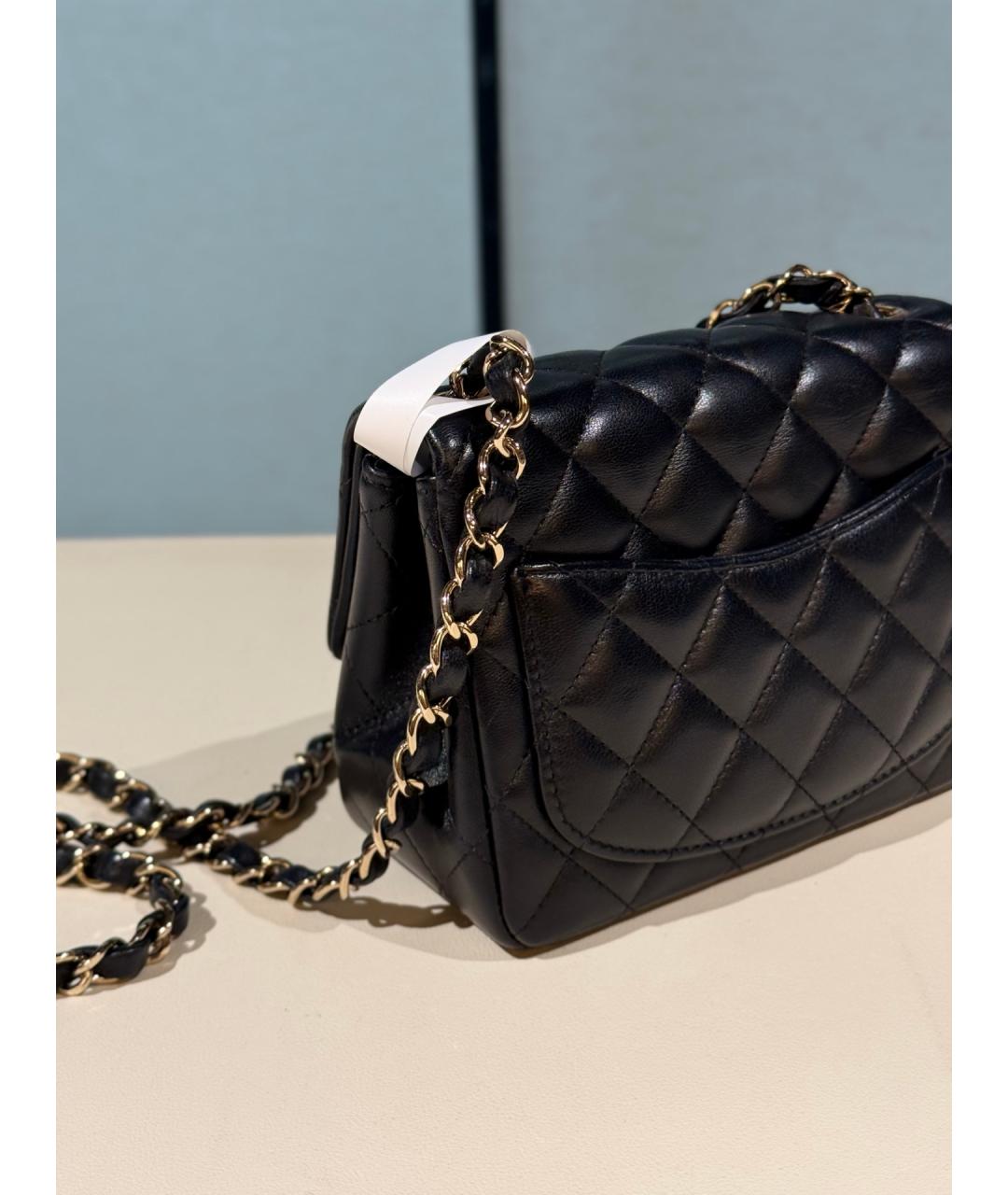 CHANEL Черная кожаная сумка через плечо, фото 6