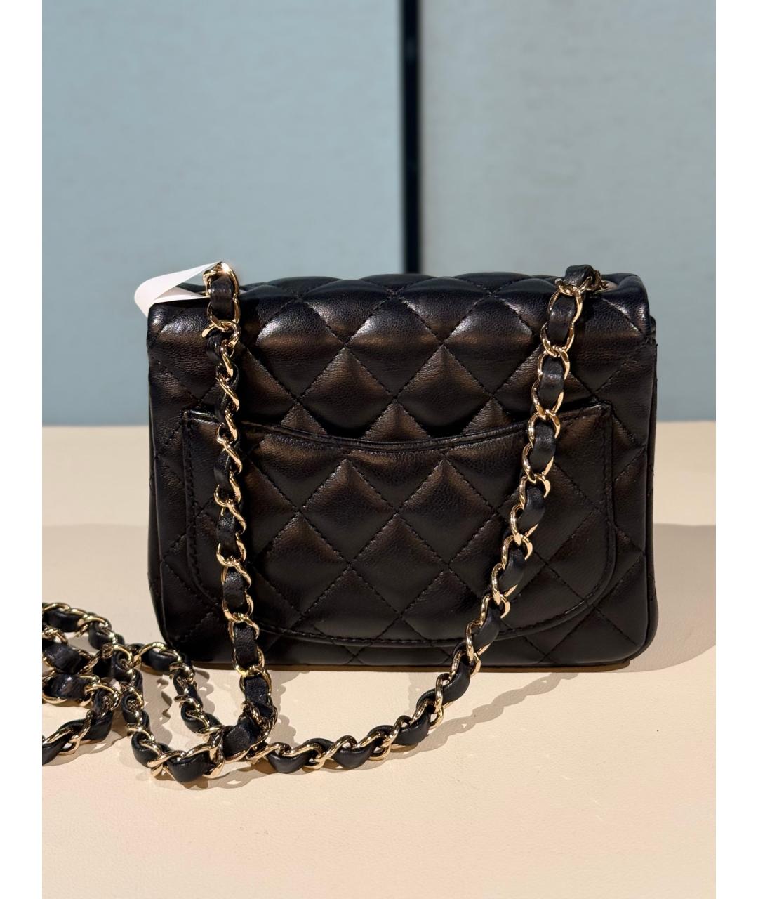 CHANEL Черная кожаная сумка через плечо, фото 4