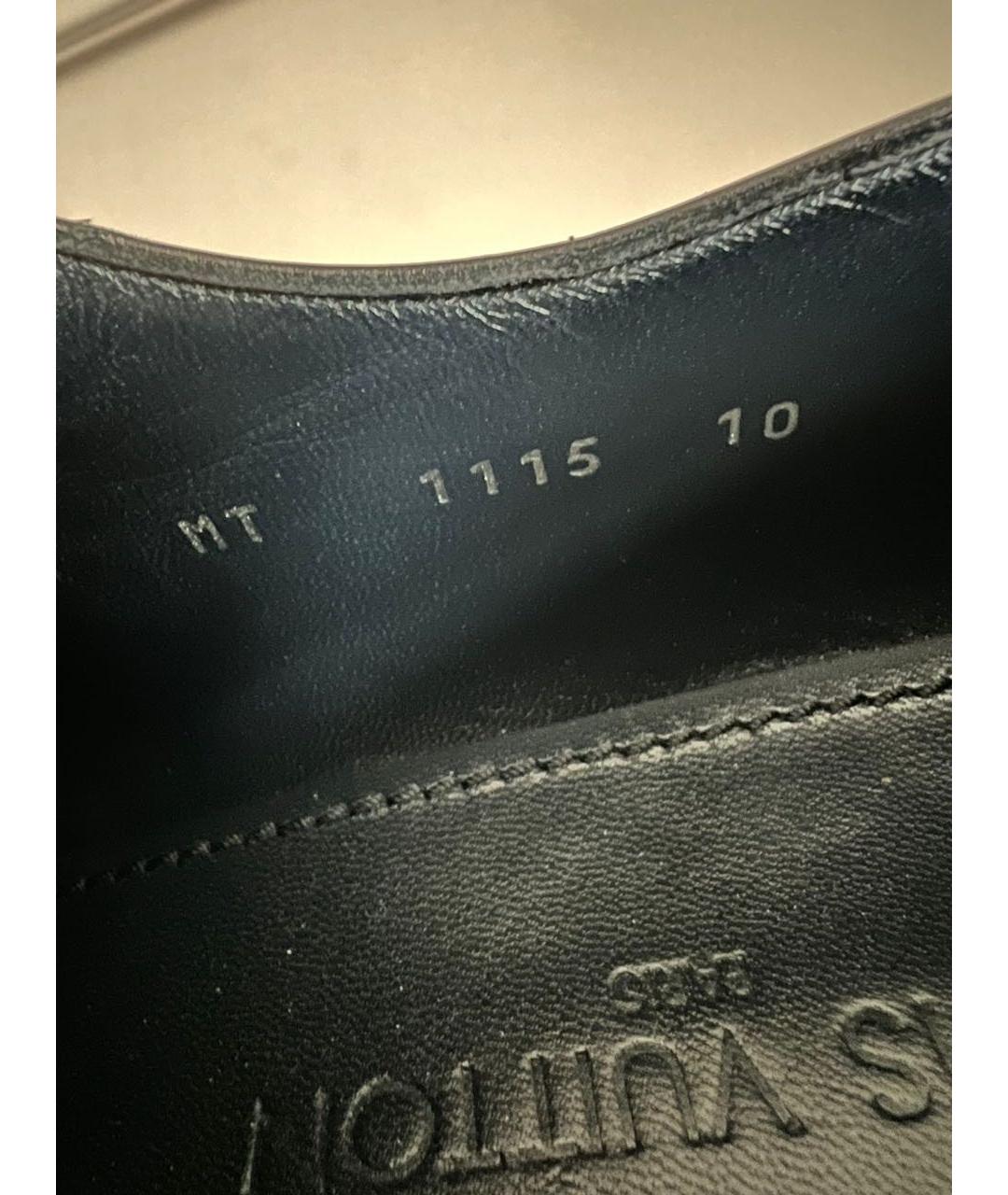 LOUIS VUITTON Темно-синие кожаные туфли, фото 7