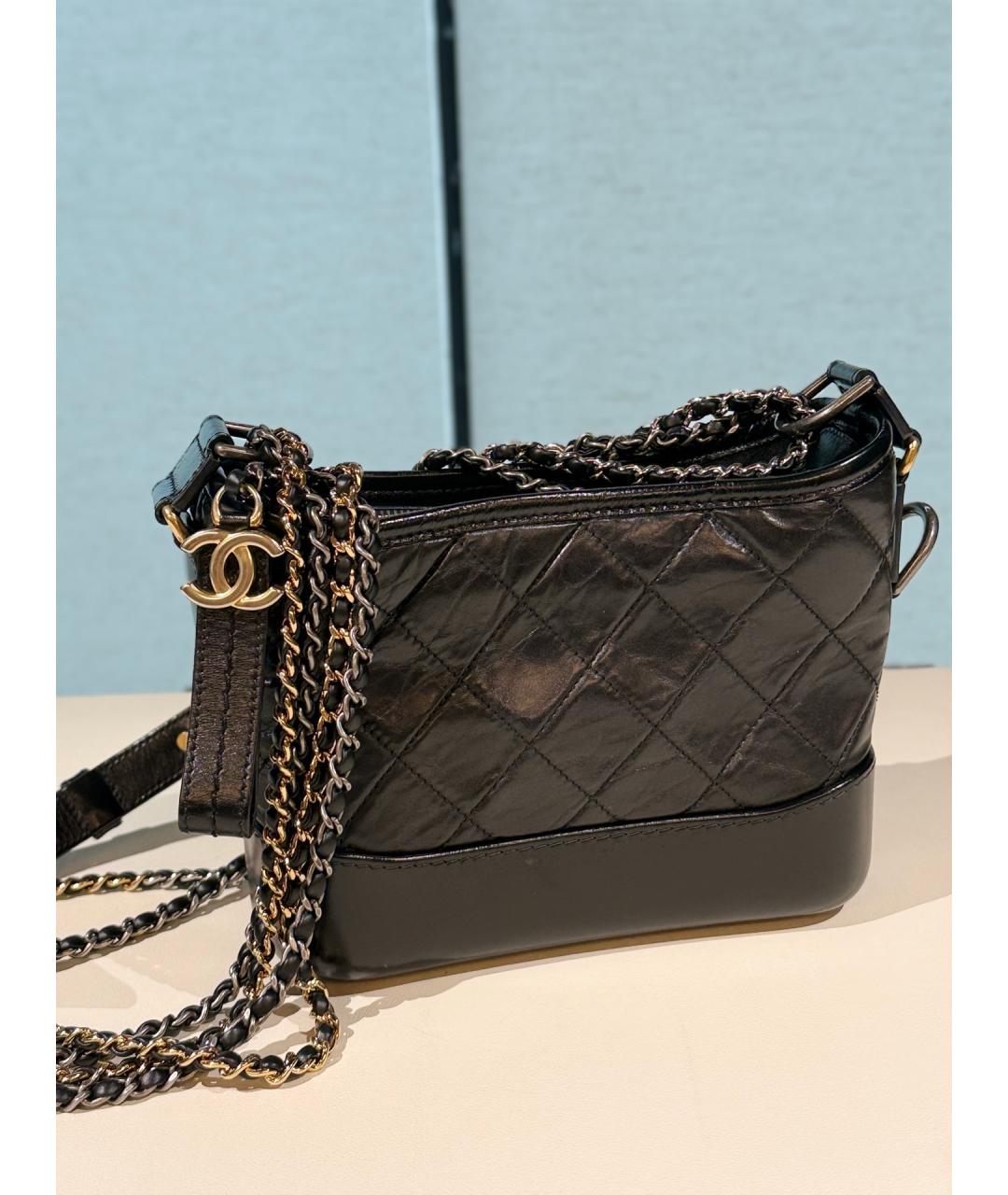 CHANEL Черная кожаная сумка через плечо, фото 4