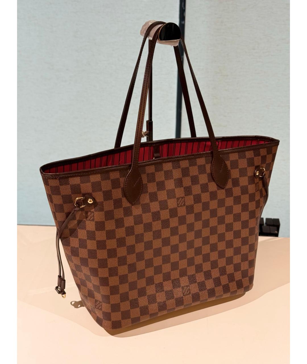 LOUIS VUITTON Коричневая канва сумка через плечо, фото 4