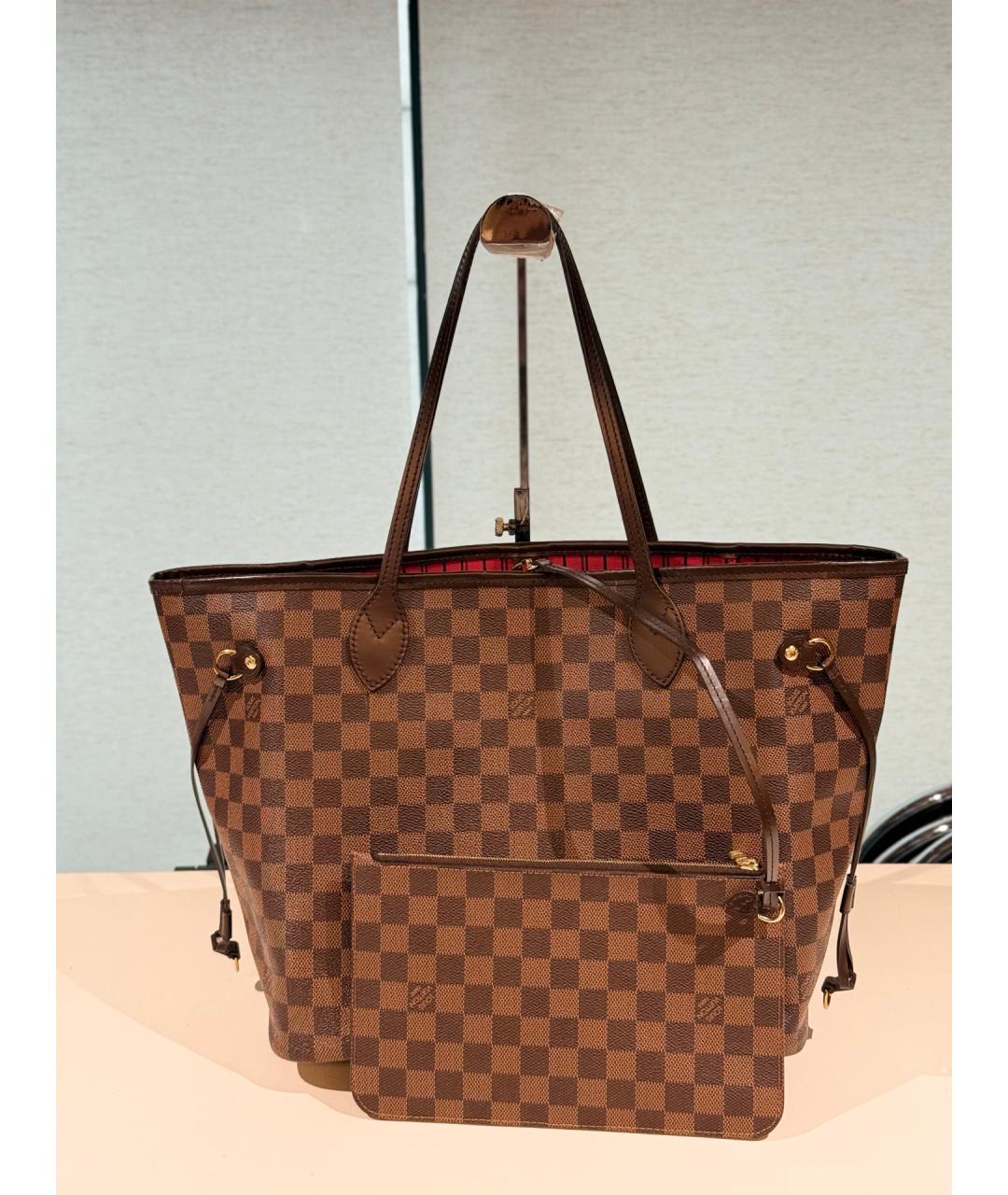 LOUIS VUITTON Коричневая канва сумка через плечо, фото 9