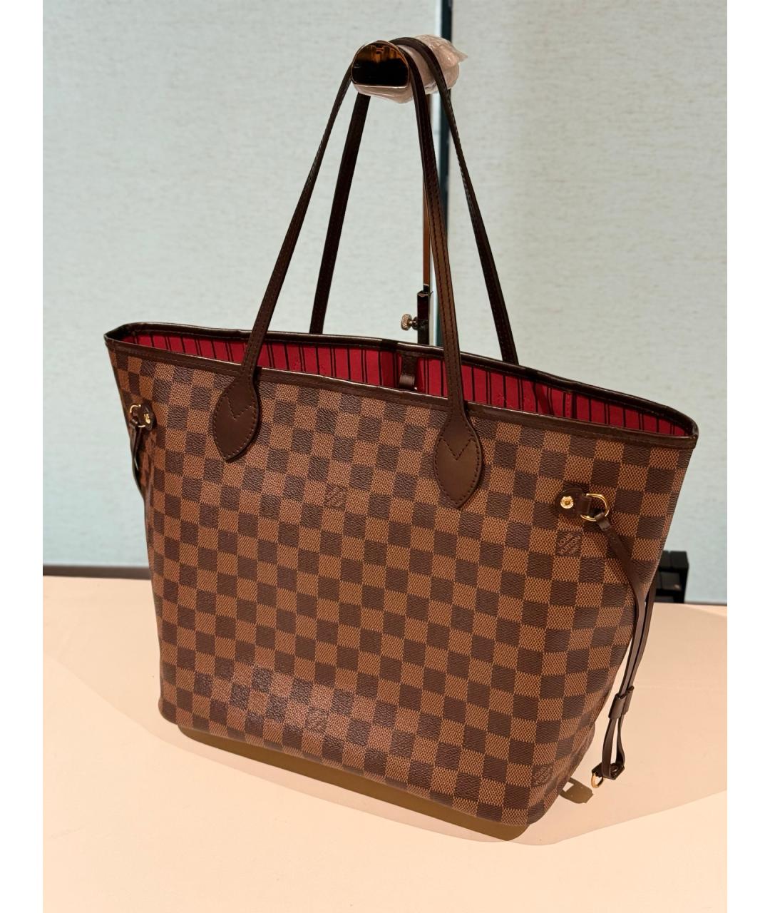 LOUIS VUITTON Коричневая канва сумка через плечо, фото 3