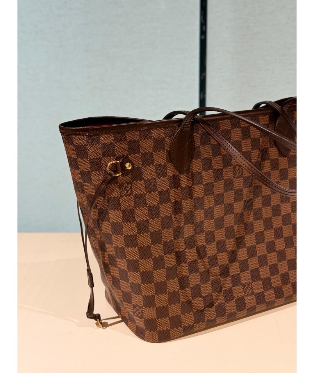 LOUIS VUITTON Коричневая канва сумка через плечо, фото 6