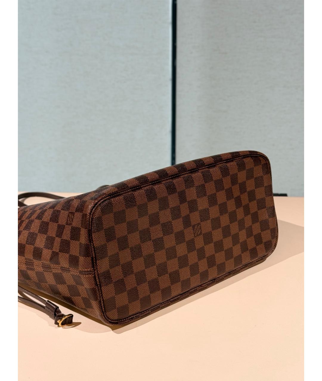 LOUIS VUITTON Коричневая канва сумка через плечо, фото 8