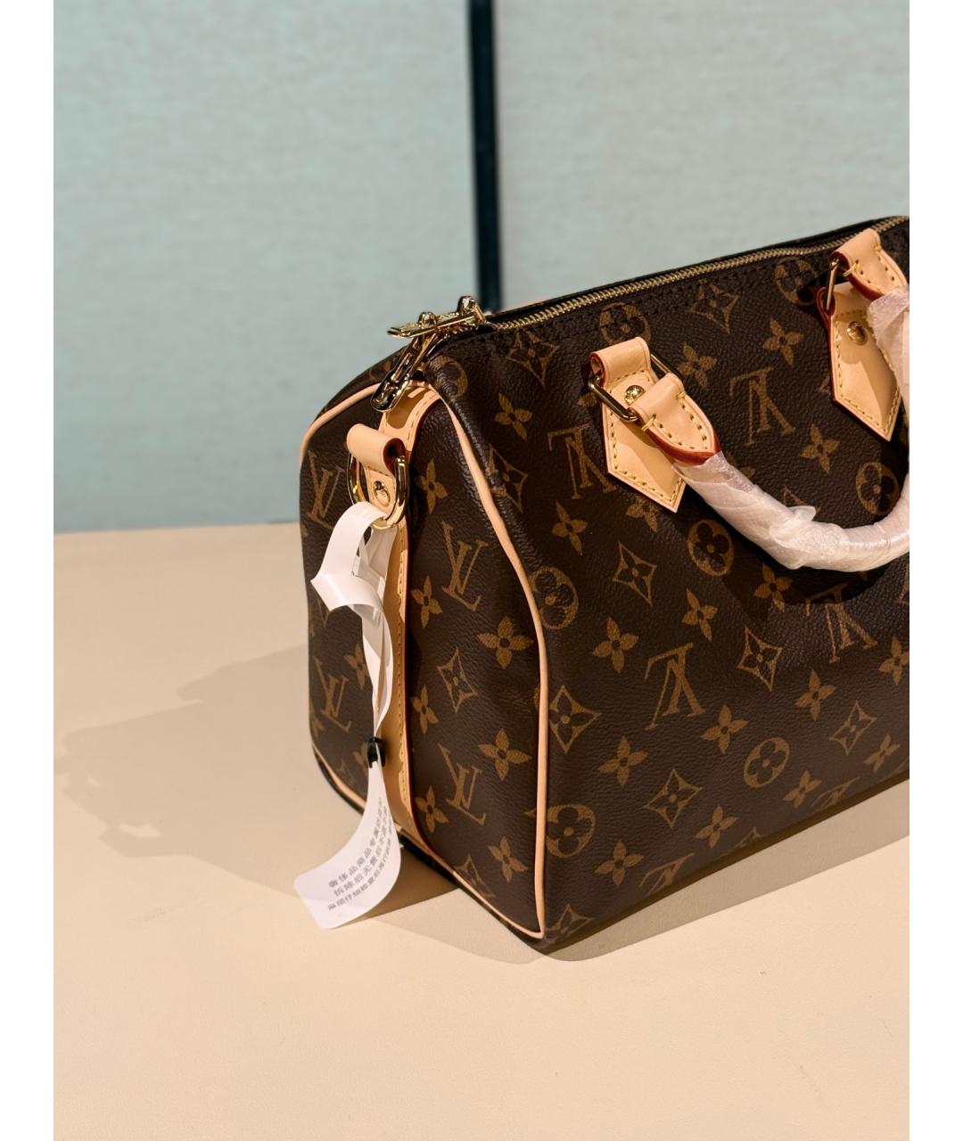 LOUIS VUITTON Коричневая канва сумка с короткими ручками, фото 5