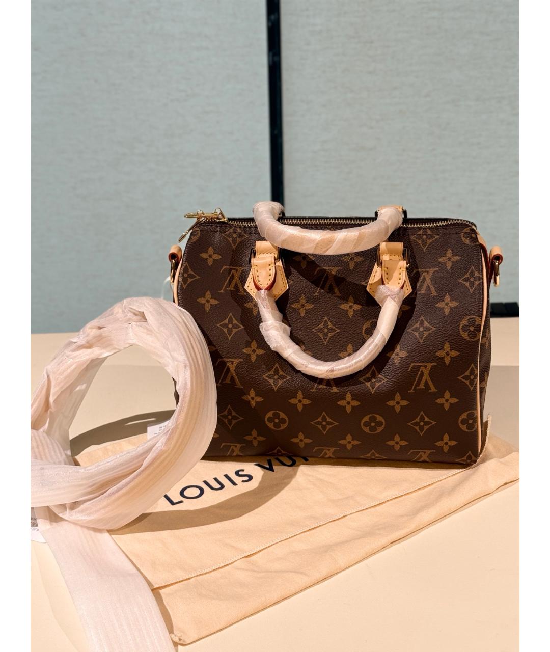 LOUIS VUITTON Коричневая канва сумка с короткими ручками, фото 2