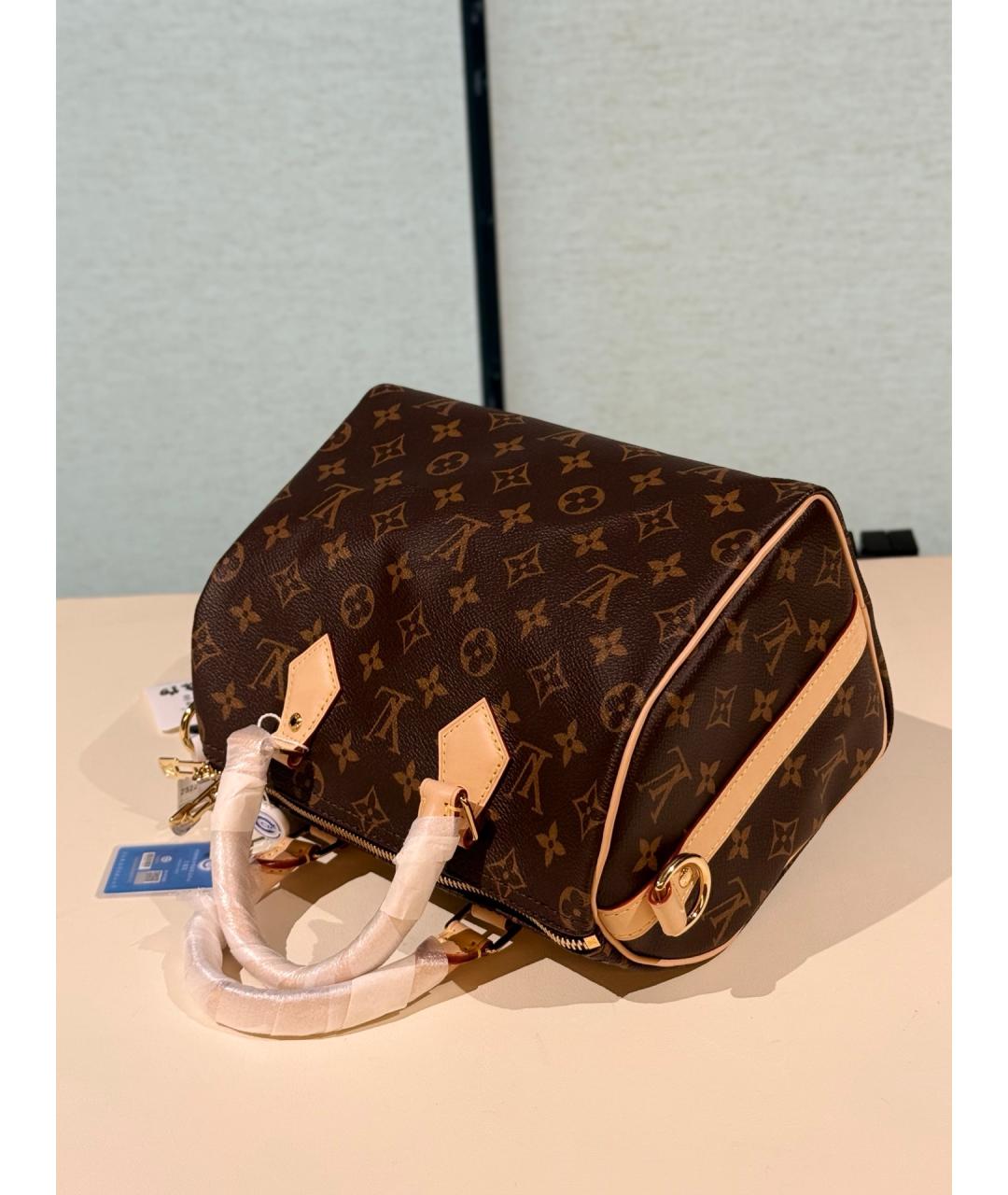 LOUIS VUITTON Коричневая канва сумка с короткими ручками, фото 8