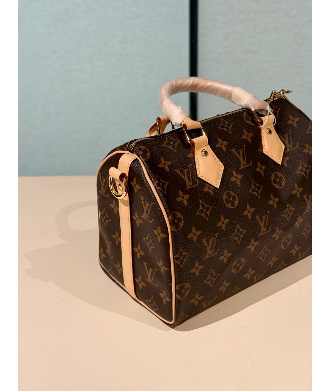 LOUIS VUITTON Коричневая канва сумка с короткими ручками, фото 7