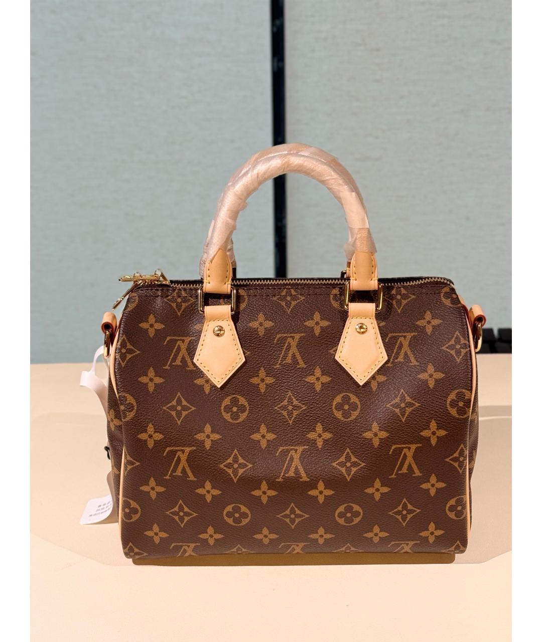 LOUIS VUITTON Коричневая канва сумка с короткими ручками, фото 9