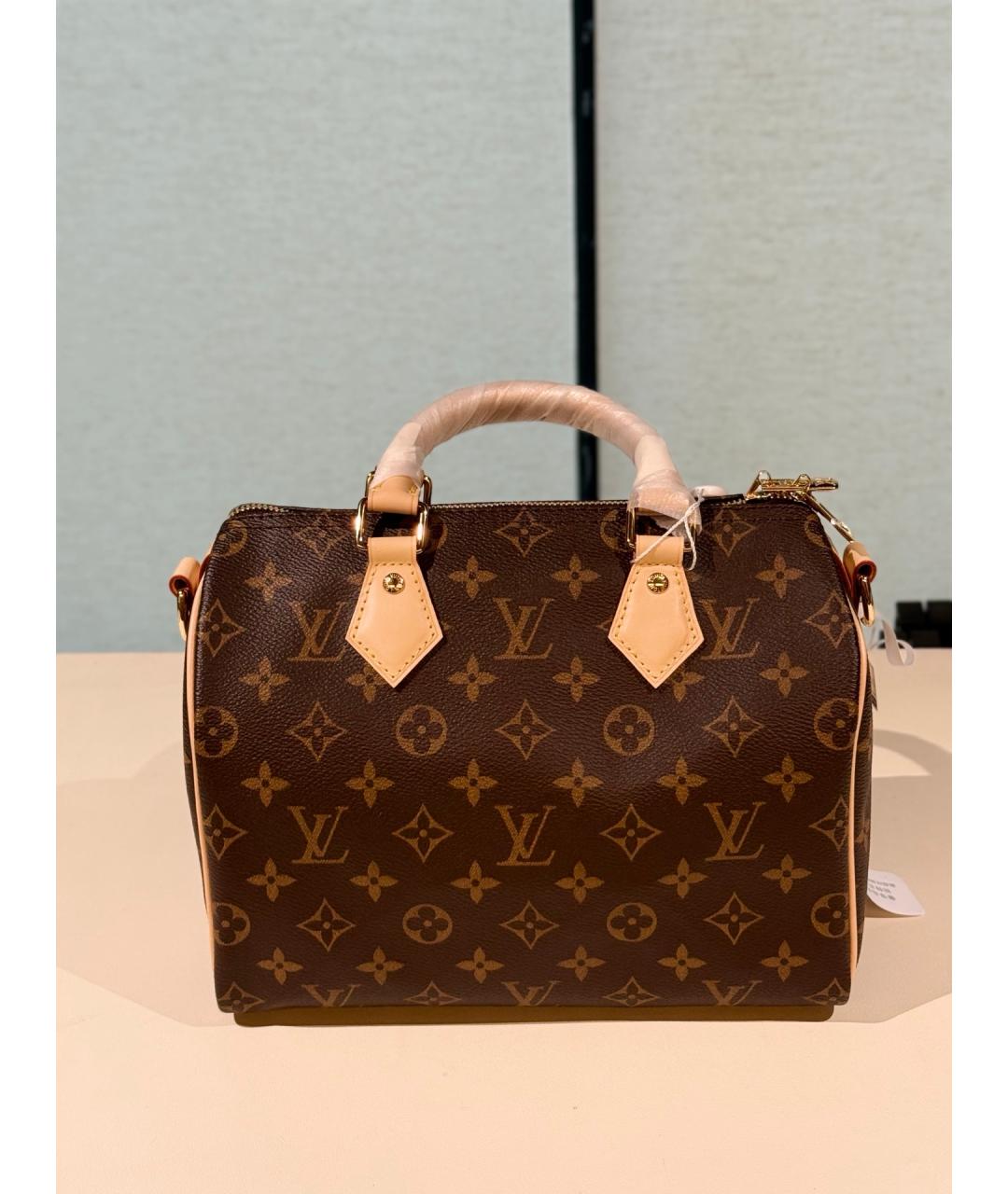 LOUIS VUITTON Коричневая канва сумка с короткими ручками, фото 6