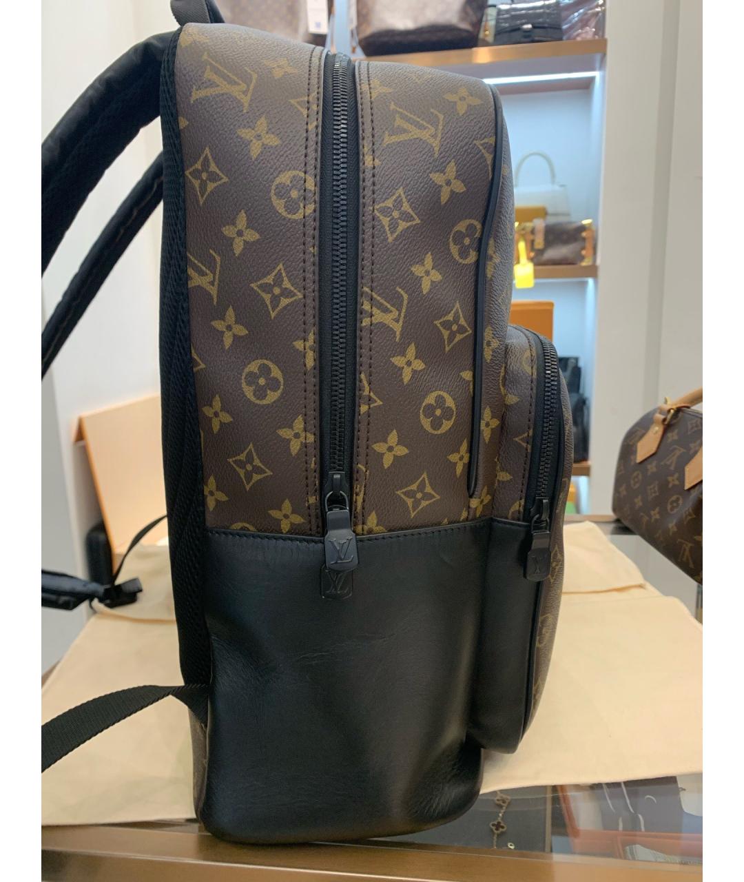 LOUIS VUITTON Коричневый канва рюкзак, фото 4