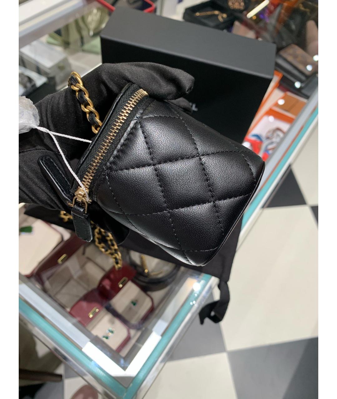 CHANEL Черная кожаная сумка через плечо, фото 4