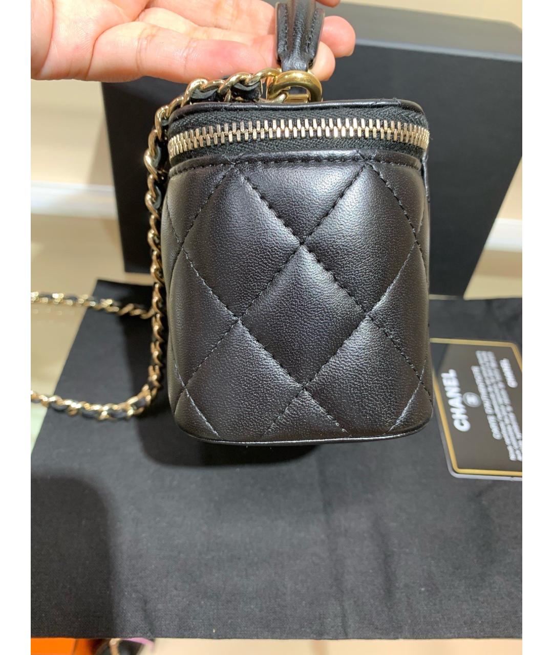 CHANEL Черная кожаная сумка через плечо, фото 4