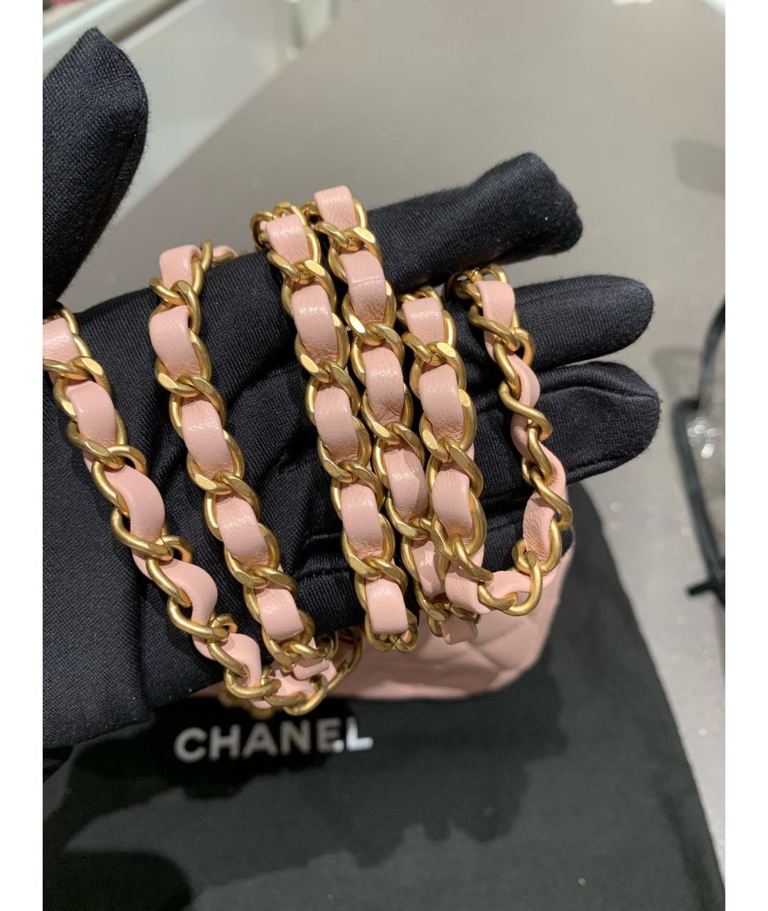 CHANEL Розовая кожаная сумка через плечо, фото 6