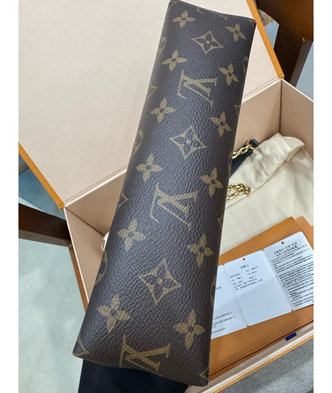 LOUIS VUITTON Коричневая канва сумка через плечо, фото 7