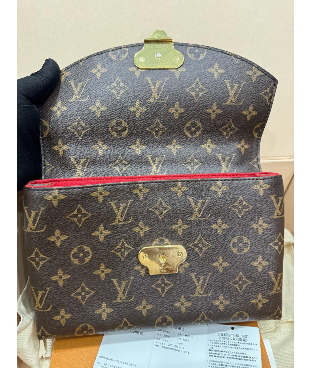 LOUIS VUITTON Коричневая канва сумка через плечо, фото 4