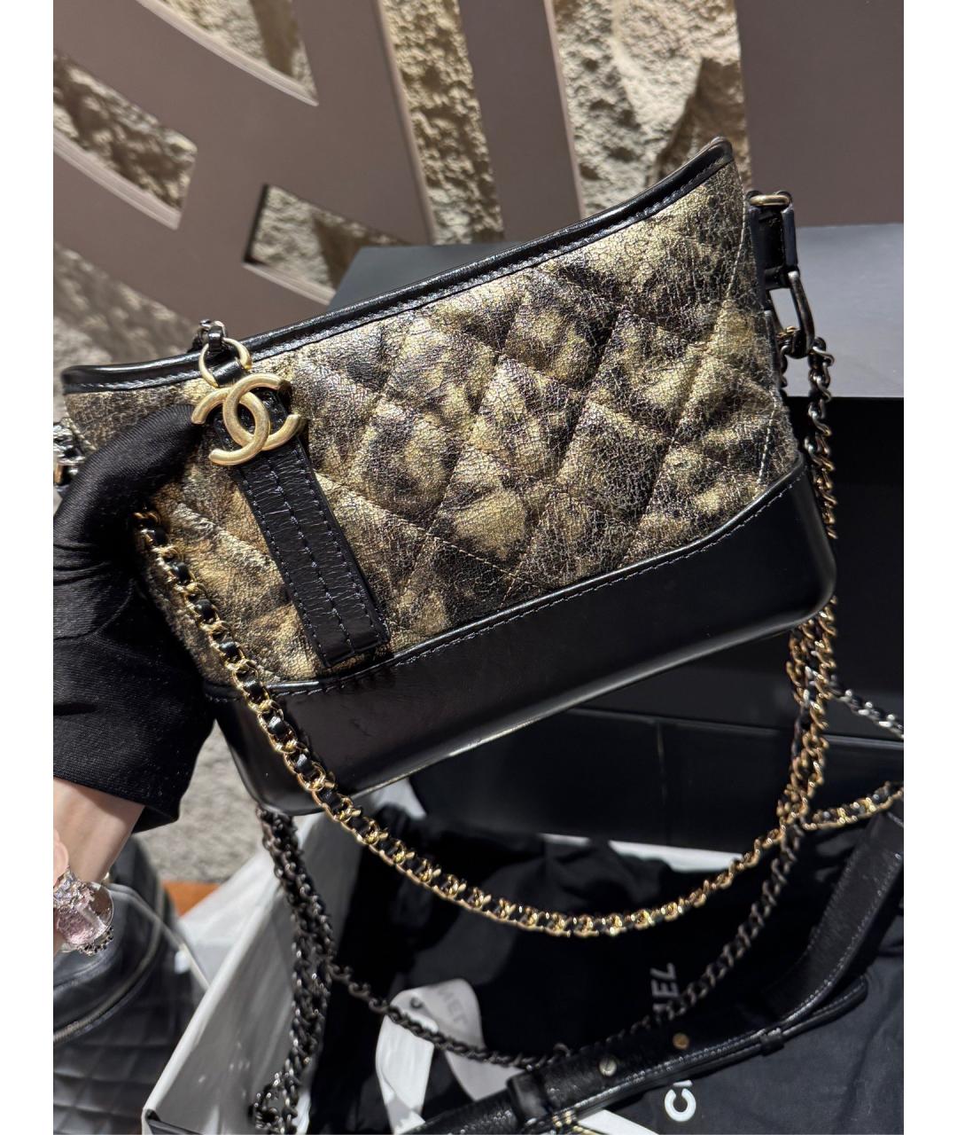 CHANEL Черная кожаная сумка через плечо, фото 4
