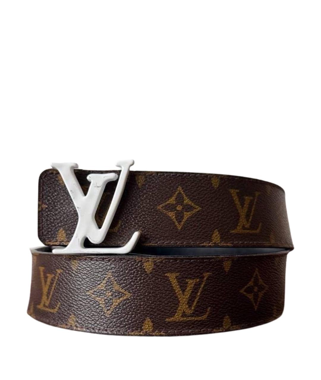 LOUIS VUITTON Коричневый кожаный ремень, фото 1