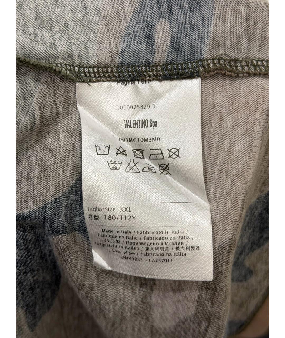 VALENTINO Хаки хлопковая футболка, фото 6