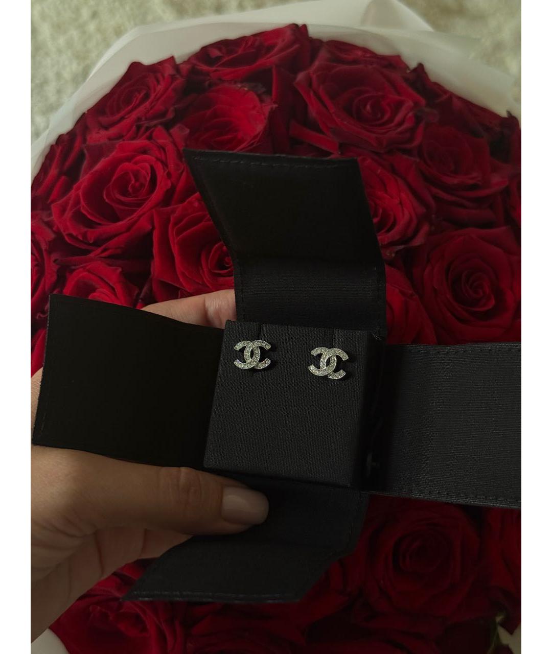 CHANEL Серебряные металлические серьги, фото 3
