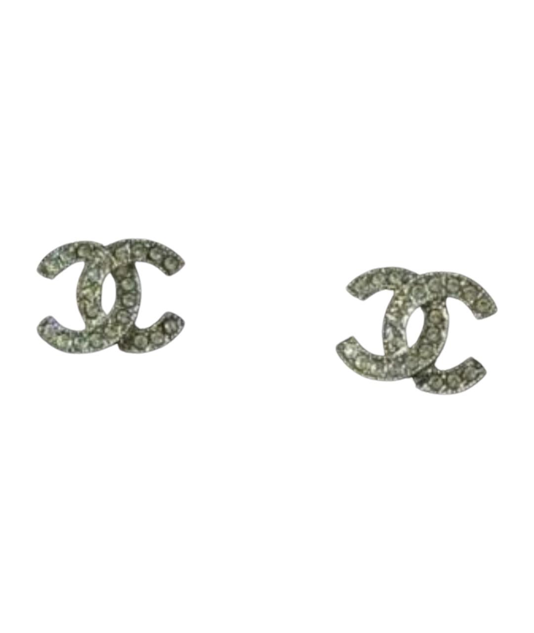 CHANEL Серебряные металлические серьги, фото 1