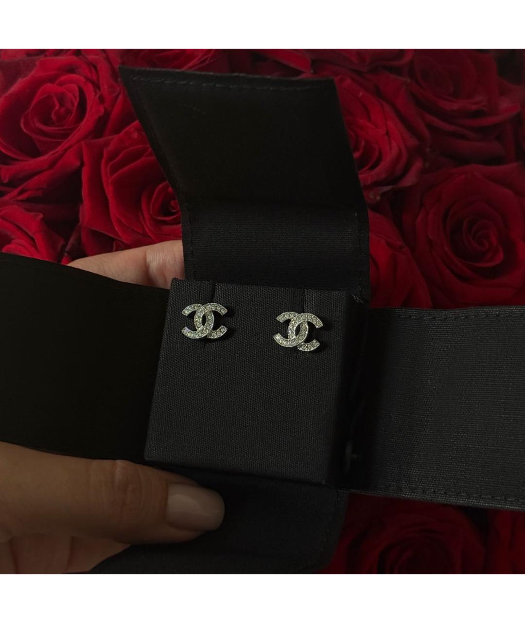 CHANEL Серебряные металлические серьги, фото 4