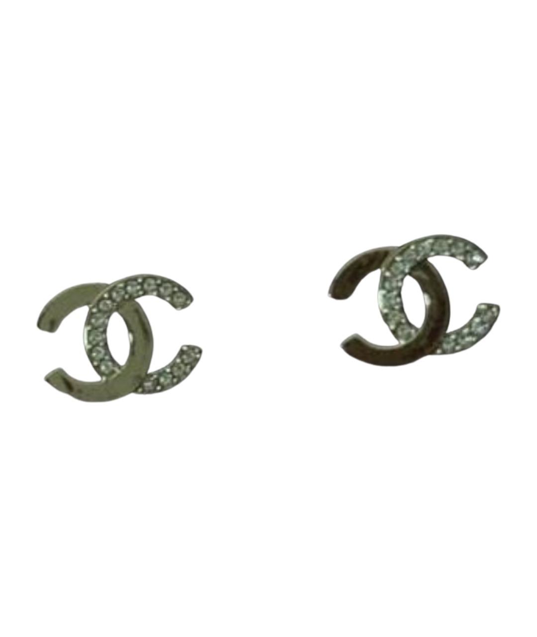 CHANEL Серебряные металлические серьги, фото 1