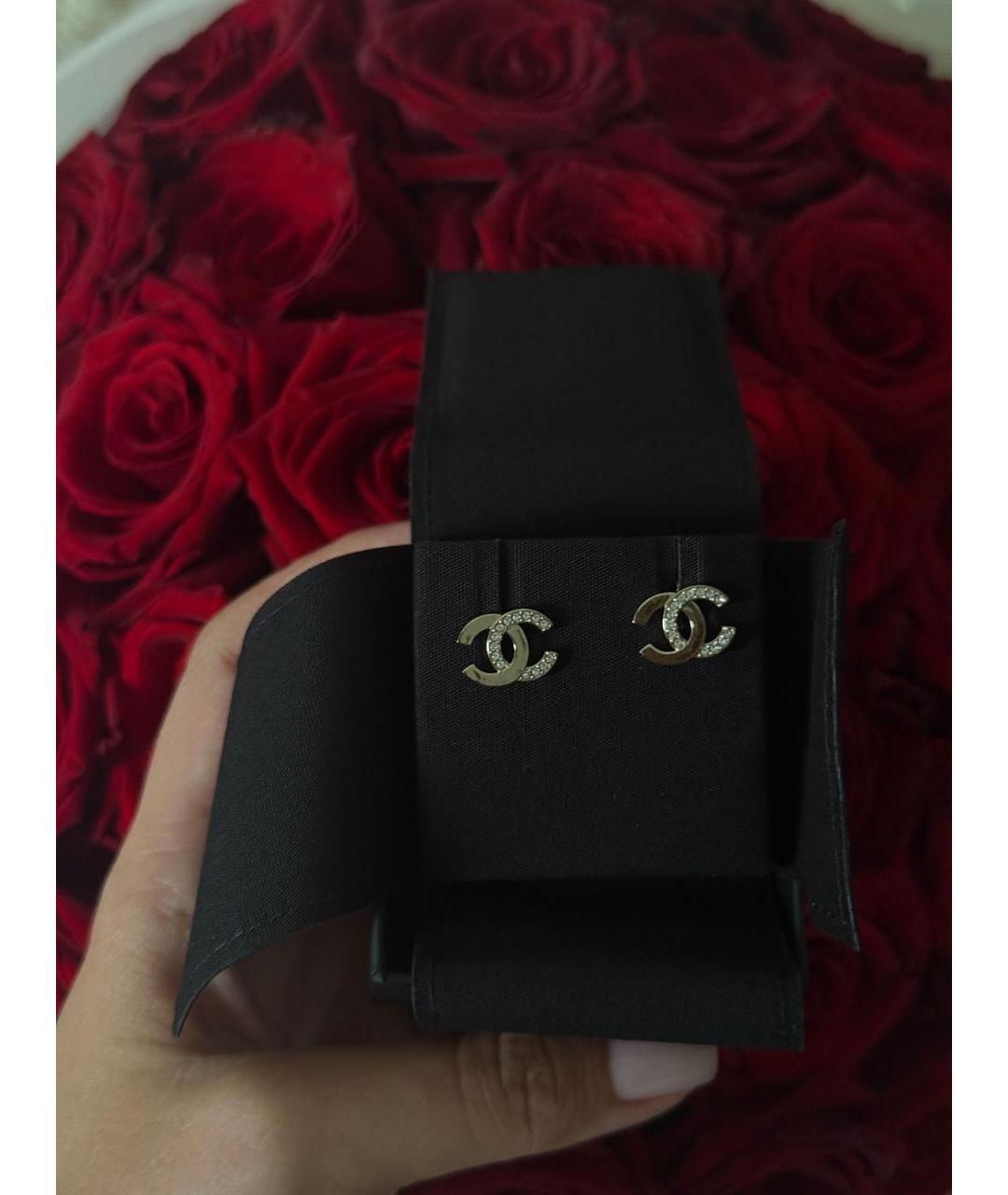 CHANEL Серебряные металлические серьги, фото 4