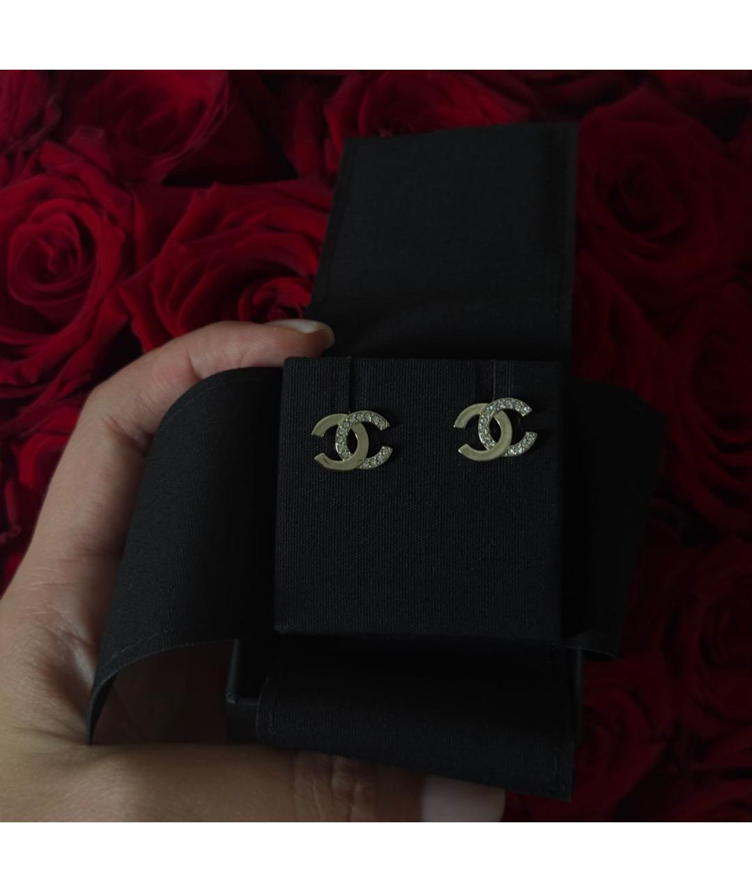 CHANEL Серебряные металлические серьги, фото 2