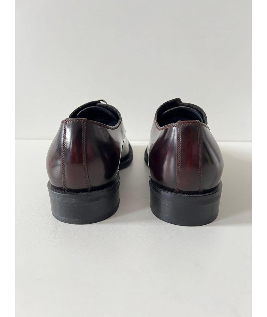 CHRISTIAN DIOR Бордовые кожаные туфли, фото 5