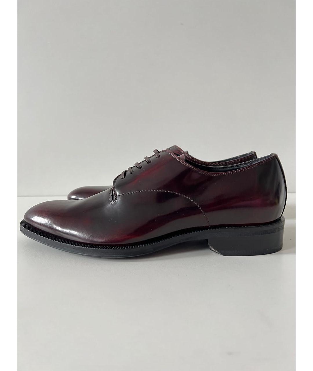 CHRISTIAN DIOR Бордовые кожаные туфли, фото 4