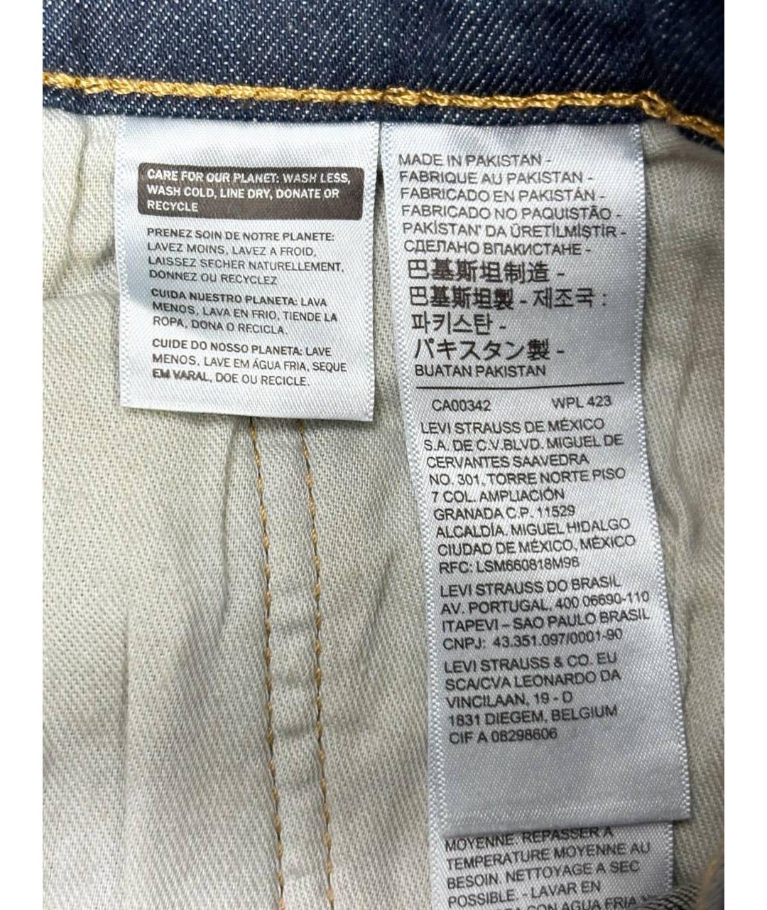 LEVI'S Синие хлопковые джинсы скинни, фото 4