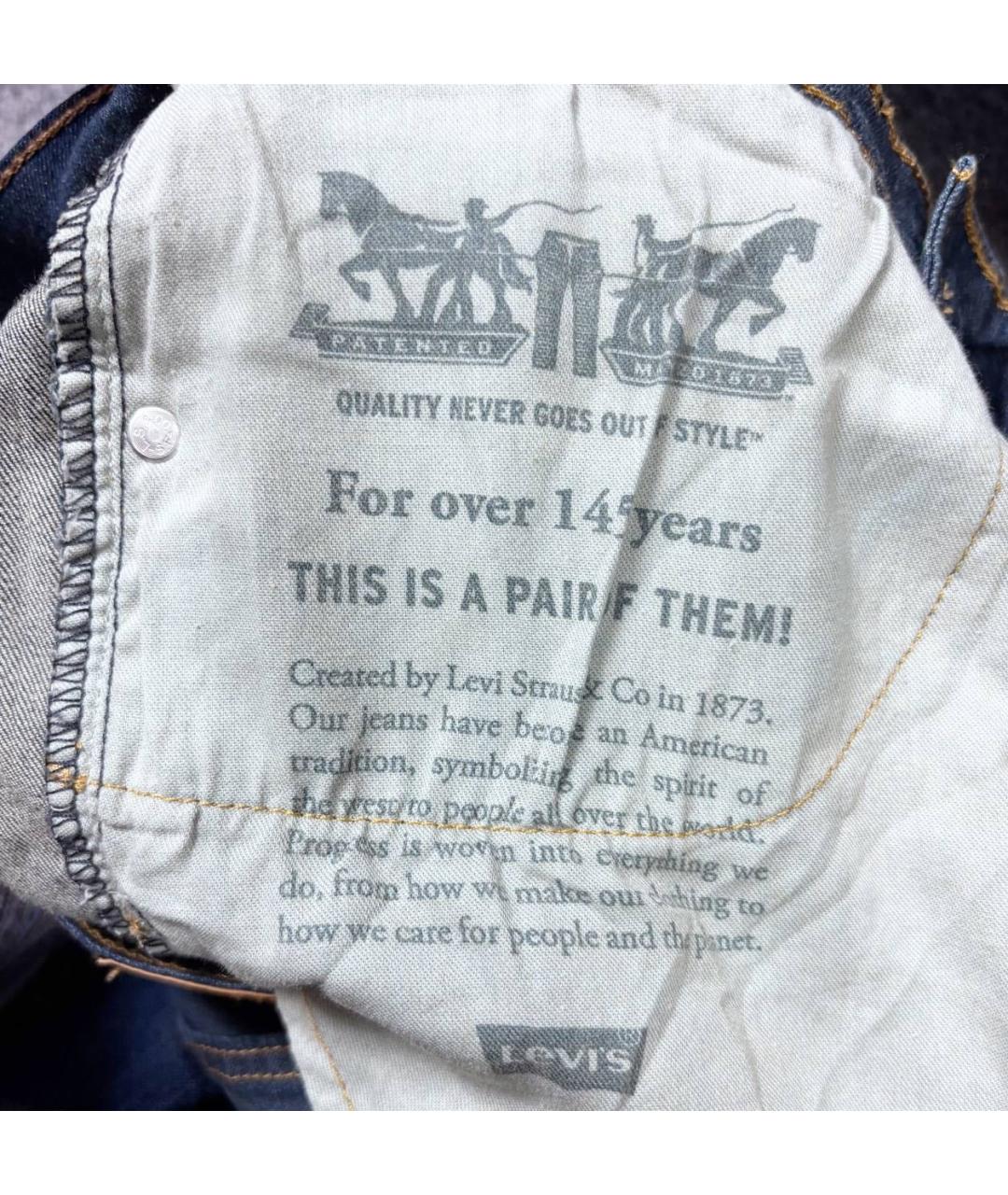 LEVI'S Синие хлопковые джинсы скинни, фото 5