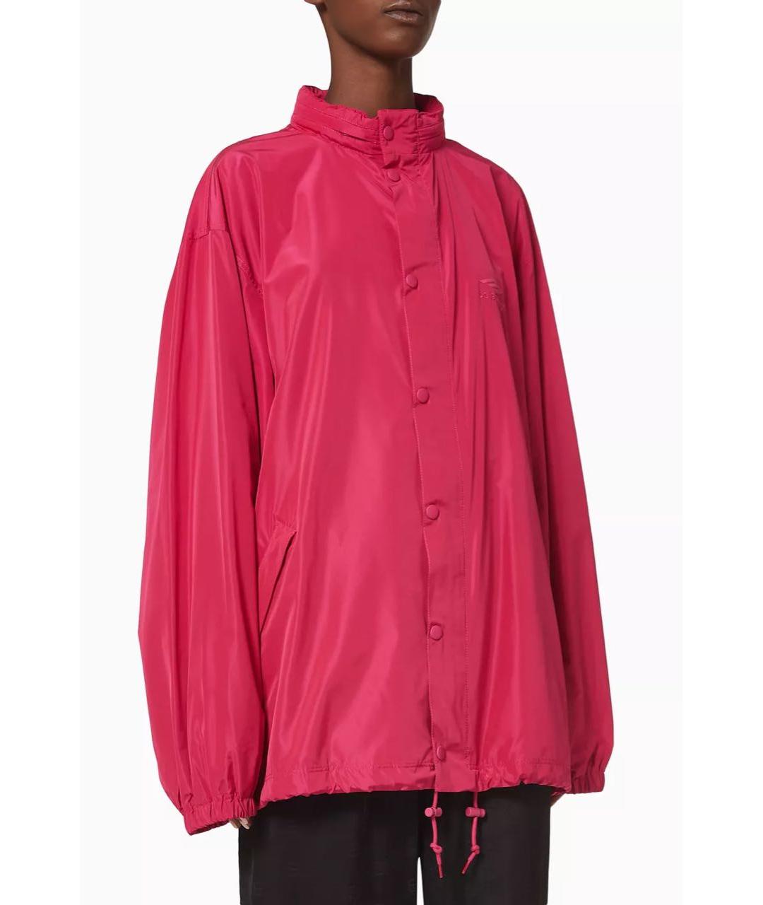 BALENCIAGA Фуксия полиэстеровая куртка, фото 3